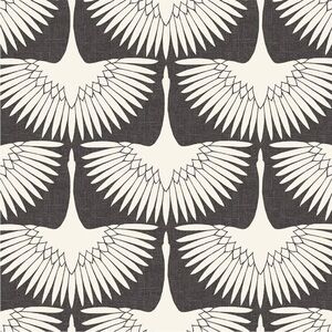 Tempaper Peel and Stick Wallpaper Feather Flock Storm Gray Genevieve Gorder NEW